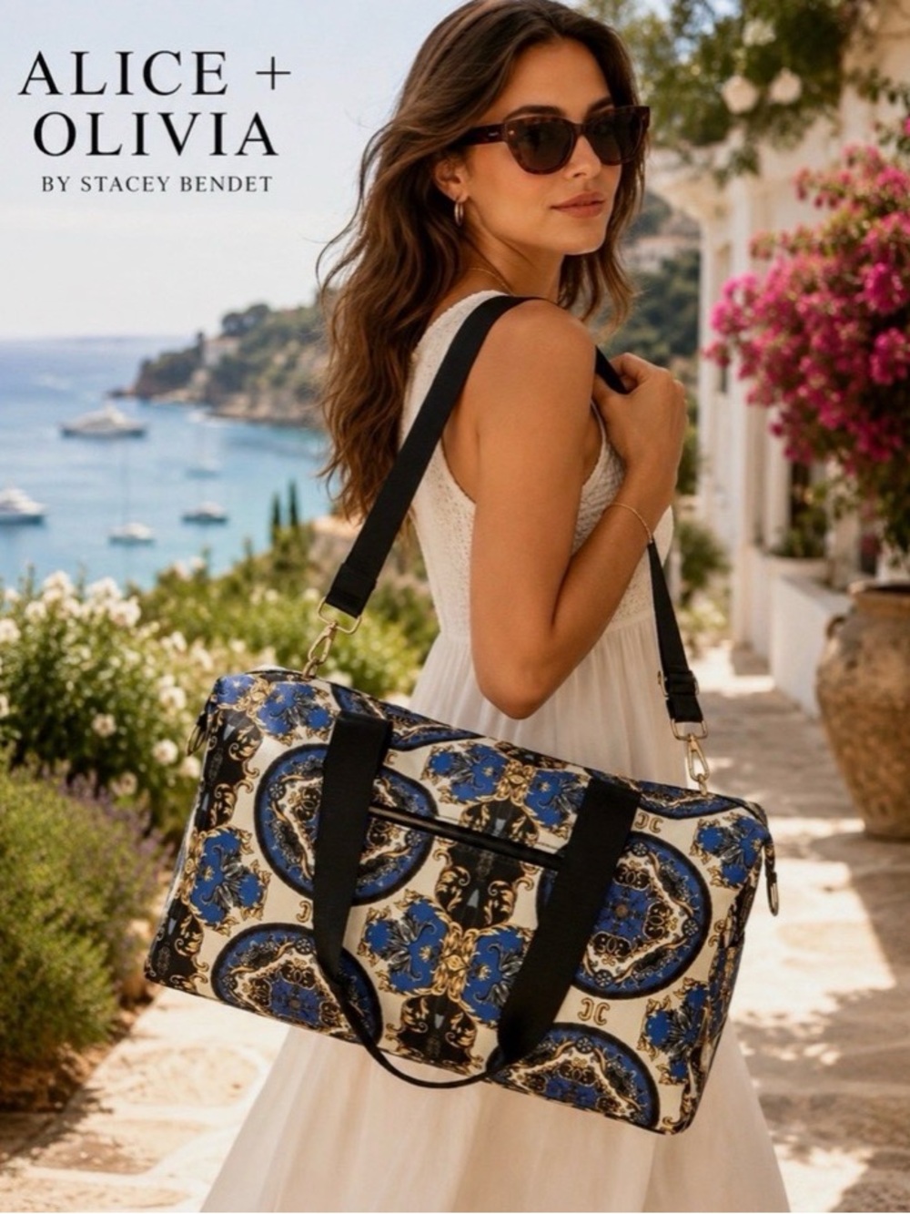 NWT Alice + Olivia “Regal Romance” weekender duffel